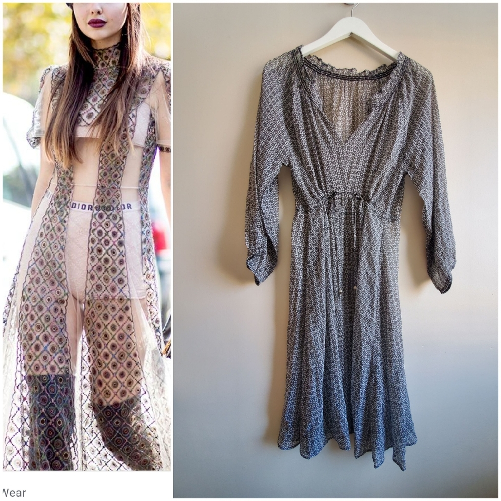 Sheer maxi dress small too medium